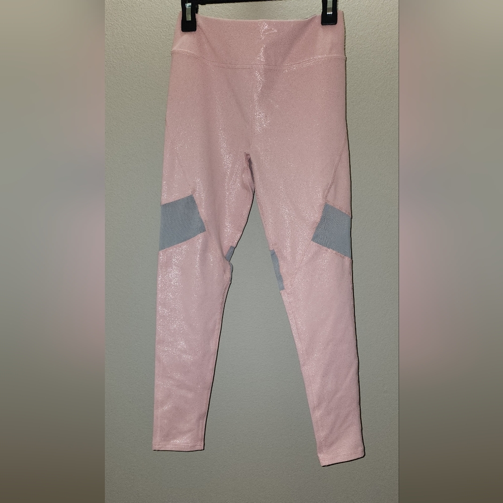 Kids Pink and Gray with some sparkle Leggings